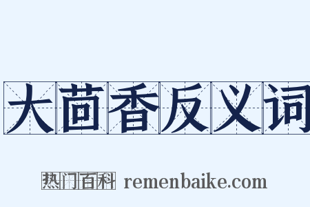 大茴香反义词是什么意思的图片
